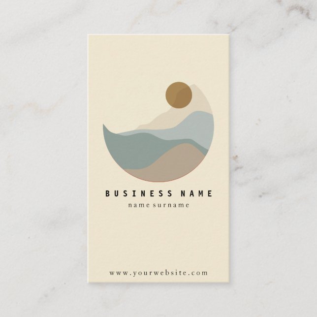 Modern Illustration Minimalist Business Card (Front)