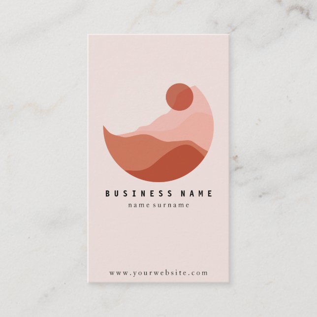 Modern Illustration Minimalist Business Card (Front)