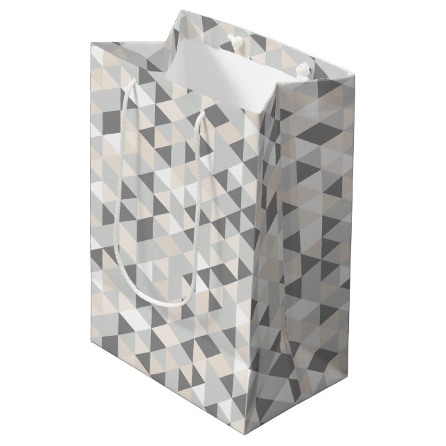 Modern illustration of geo pattern medium gift bag (Front Angled)