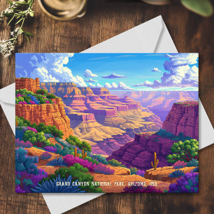 Modern illustration of Grand Canyon National Park Postcard
