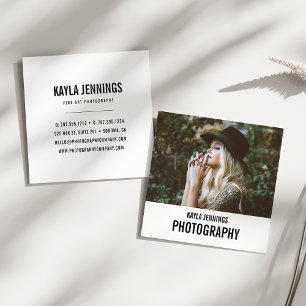 Modern Impression Photographer Square Business Card