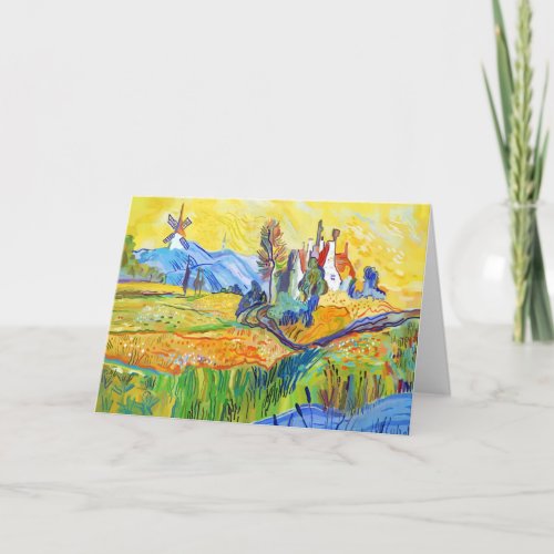 Modern Impressionist Art Summer Provence Scenery Card