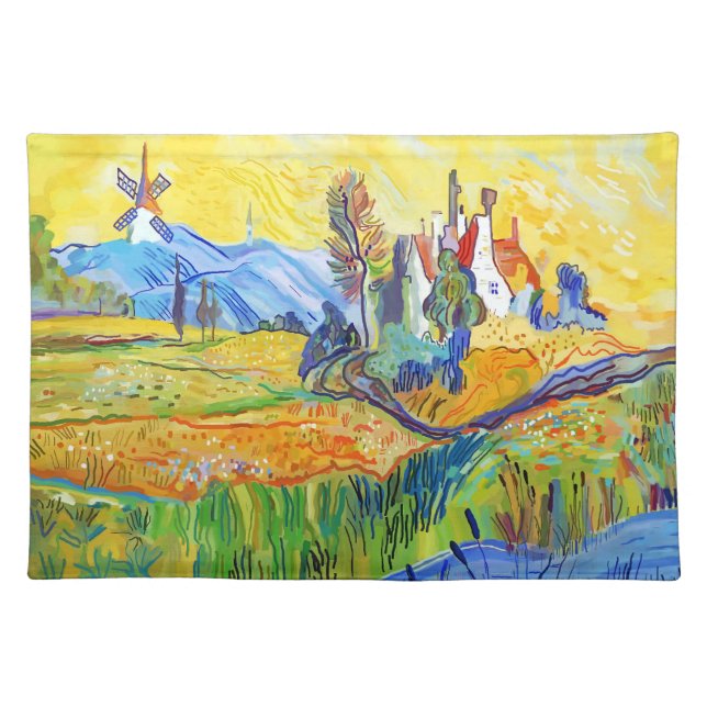 Modern Impressionist Art Summer Provence Scenery Cloth Placemat (Front)