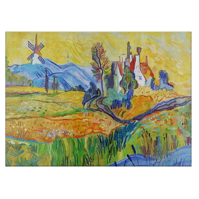 Modern Impressionist Art Summer Provence Scenery Cutting Board (Front)