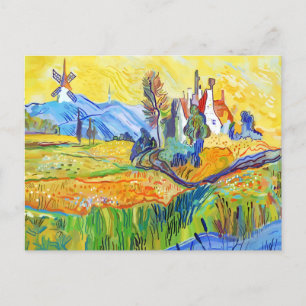 Modern Impressionist Art Summer Provence Scenery Postcard