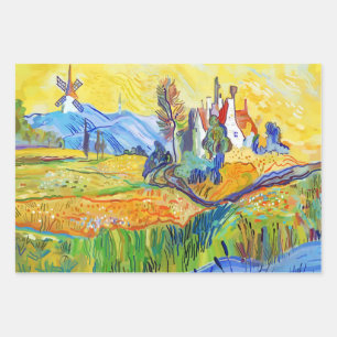 Modern Impressionist Art Summer Provence Scenery Wrapping Paper Sheets