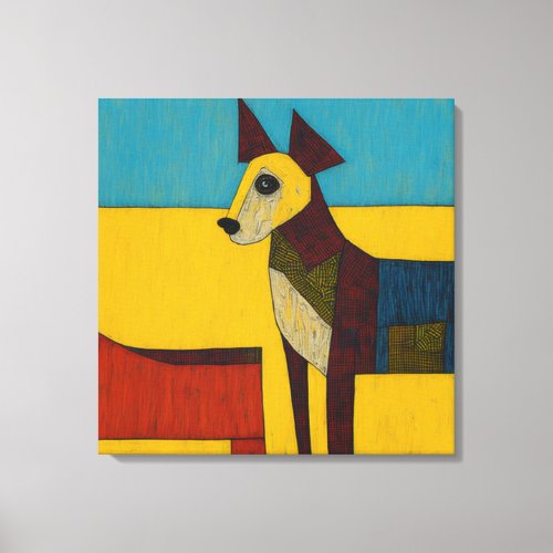 Modern Impressionist Canine 1 Canvas Print