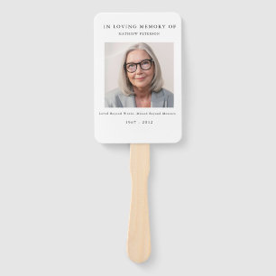Modern In love Memory Remembrance Funeral Hand Fan