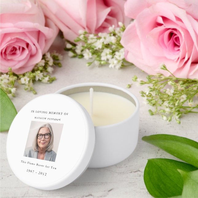 Modern  In love Memory Remembrance Funeral  Mini Candle Favors (Insitu (Wedding))