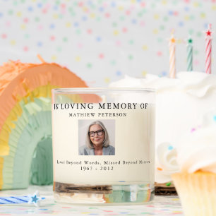 Modern  In love Memory Remembrance Funeral  Scented Candle