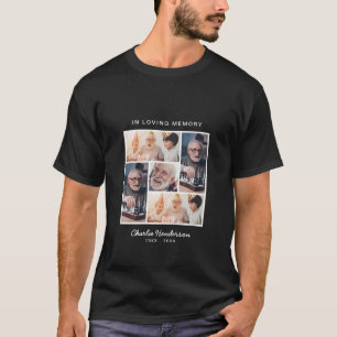 Modern In Loving Memory 5-Photo Funeral T-Shirt
