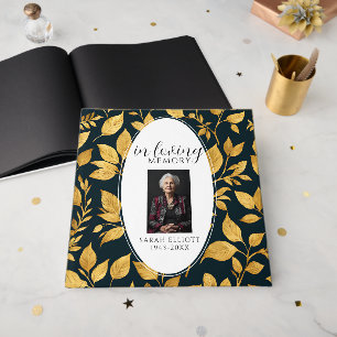 Modern In Loving Memory Foam Board with Photo Guest Book