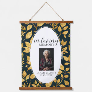 Modern In Loving Memory Foam Board with Photo Hanging Tapestry