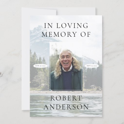 Modern In Loving Memory Funeral Program | Zazzle