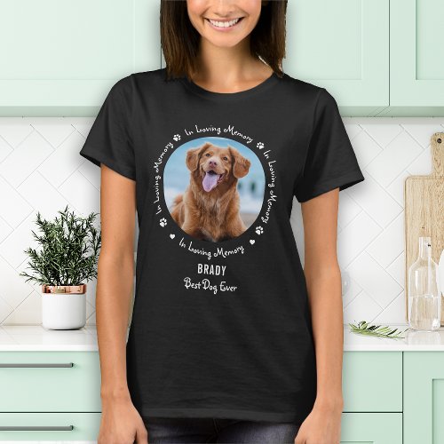 Modern In Loving Memory Keepsake Pet Memorial T_Shirt