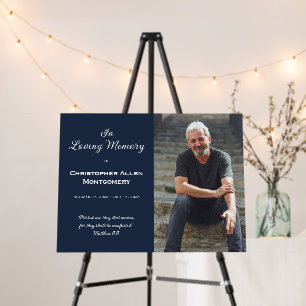 Modern In Loving Memory Memorial Photo Foam Board