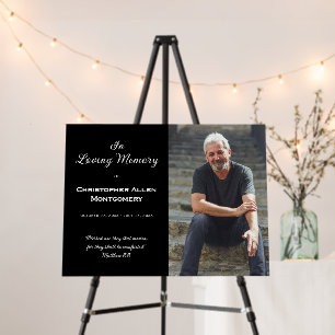Modern In Loving Memory Memorial Photo Foam Board