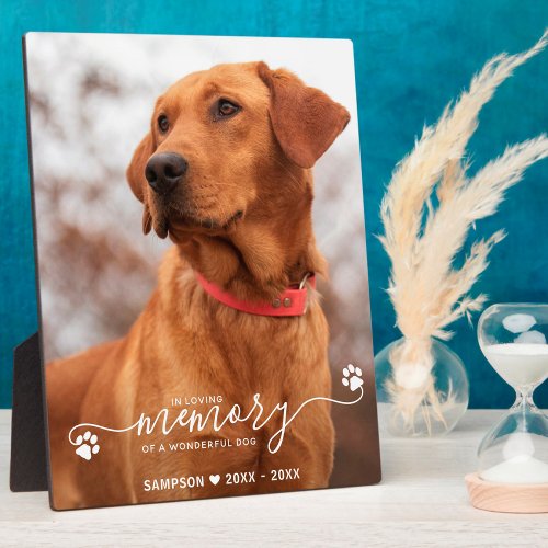 Modern In Loving Memory Personalized Pet Memorial Plaque