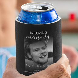 Modern In Loving Memory Photo Can Cooler