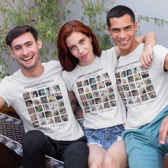 Modern In Loving Memory Photo Collage T-Shirt (Creator Uploaded)