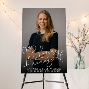Modern In Loving Memory Photo Foam Board