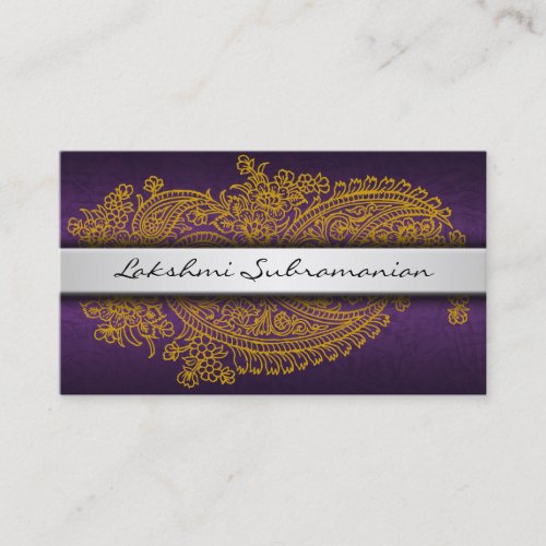 Modern India Paisley Business Cards