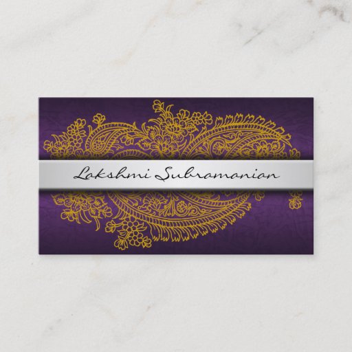 Customizable Modern India Paisley Business Cards