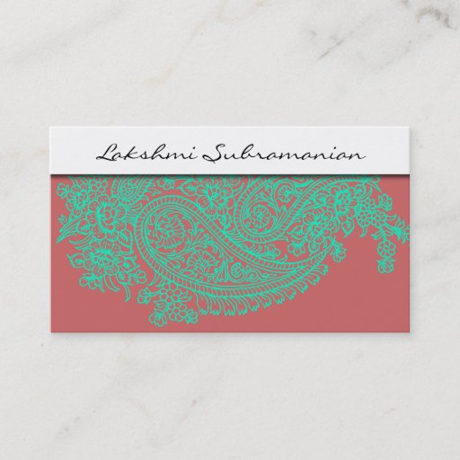 Customizable Modern India Paisley Professional Business Cards