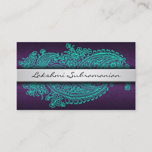 Customizable Modern India Paisley Professional Business Cards