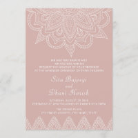 Modern Indian Elegant Pink Mehndi Hindu Wedding