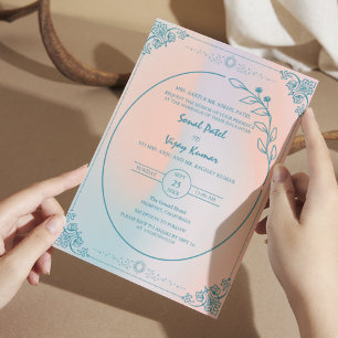 Modern Indian Hindu Wedding Minimalistic Invitation