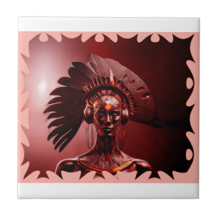 Modern Indian Princess Ceramic Tile