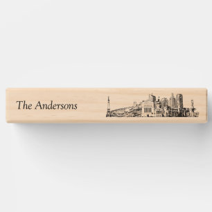 Modern Indianapolis Wedding Guestbook Lawn Game Topple Tower