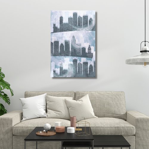 Modern Industrial City Vibes 24x36 Canvas Print