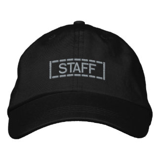 Modern Industrial Dashed Box Logo Custom Text Embroidered Baseball Cap