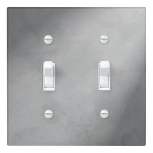 Modern Industrial Faux Grey Concrete Texture Light Switch Cover