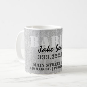 Modern Industrial Gray Barber Business Coffee Mug