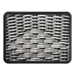 Modern Industrial Metal Weave Pattern Hitch Cover