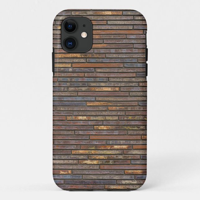 Modern Industrial Thin Brick Wall Pattern Case-Mate iPhone Case (Back)