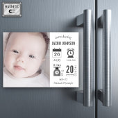 Modern Infographic Photo Birth Announcement