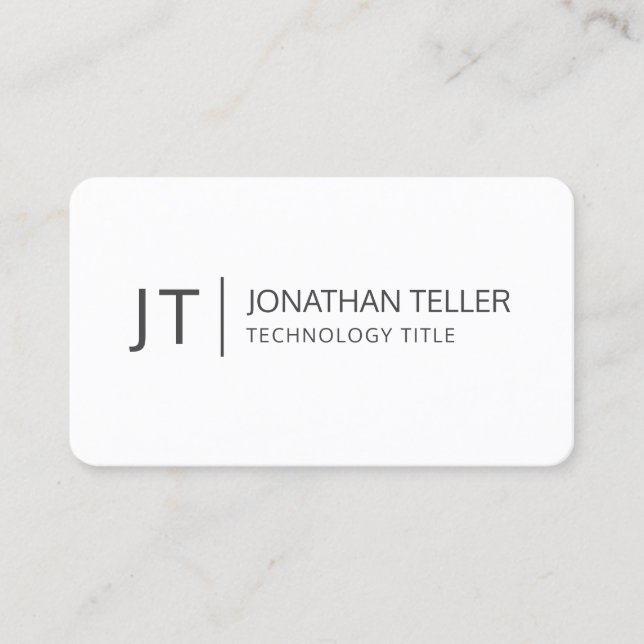 Modern Information Technology Professional Business Card (Front)