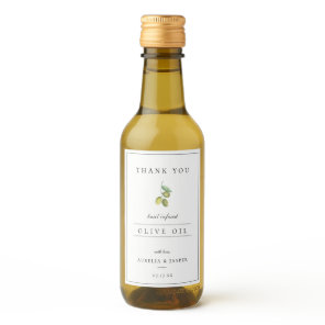 Modern Infused Olive Oil Thank You Label