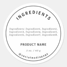 Modern Ingredients Product Label
