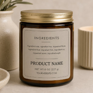 Modern Ingredients Product Minimalist Label