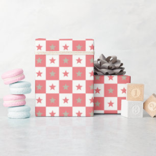 Modern Initial Festive Sparkling Girlfriend Birthd Wrapping Paper