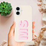 Modern Initial Monogram iPhone 16 Case<br><div class="desc">Create your own personalized iPhone Case with custom initial name in modern typography. Available in a variety of colors and styles.</div>