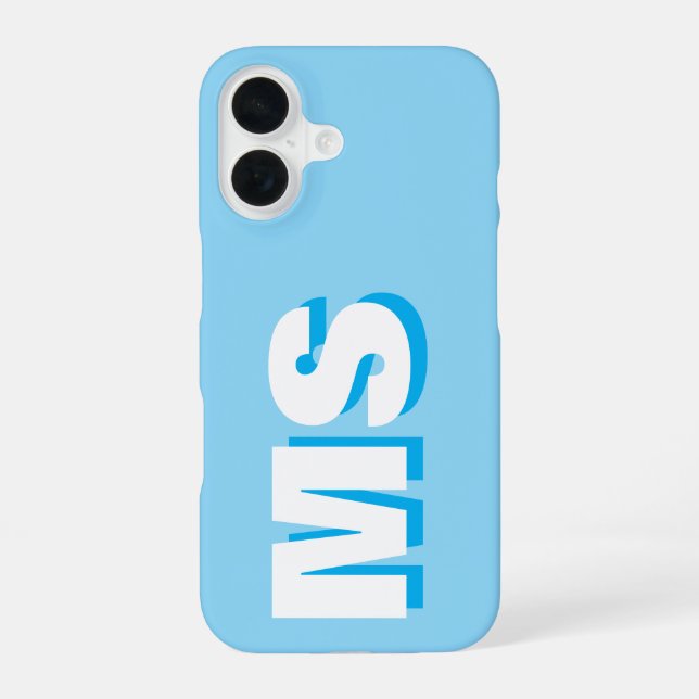 Modern Initial Monogram Iphone Case (Back)