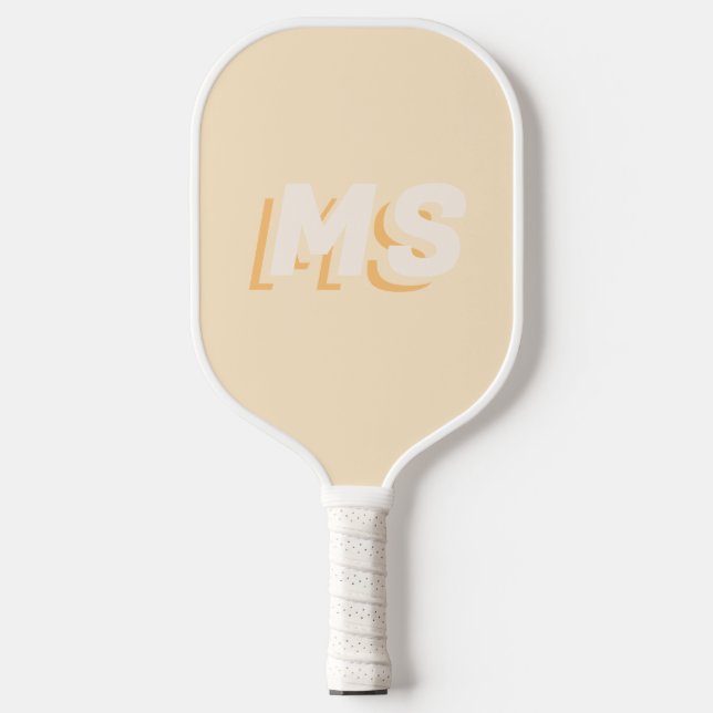 Modern Initial Monogram Pickleball Paddle (Front)