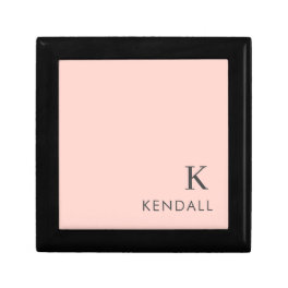 Modern Initial Monogram Trendy Pink Minimalist Gift Box