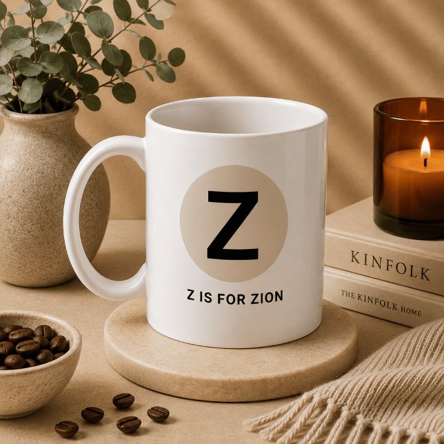 Modern Initial Mug – “Z is for [Name]” Design (Creator Uploaded)
